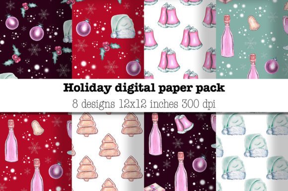 Download Holiday Digital Paper Pack - Holiday digital paper pack Collection