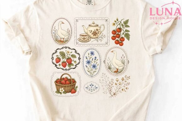 Download Cottagecore Goose Strawberry PNG Clipart - Strawberry Collection