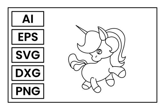Download Unicorn Coloring Page Graphic Design Art - Graphic Collection