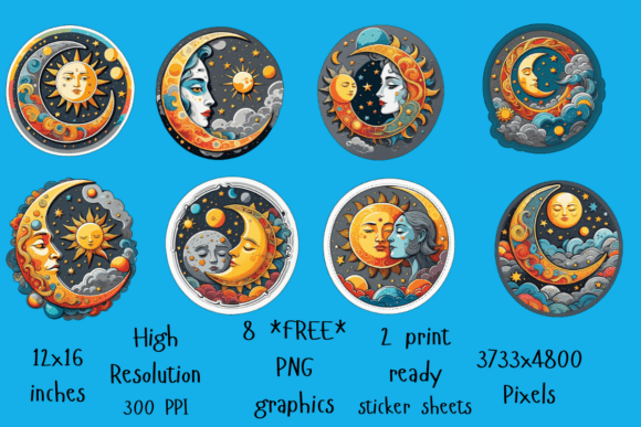 Download 8 FREE Celestial PNG Hi-Res Graphics - Graphic Collection