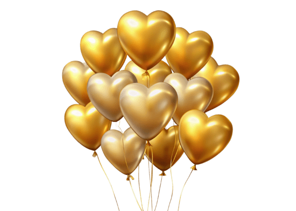 Download 3D Gold Glossy Balloon Png - Balloon Collection