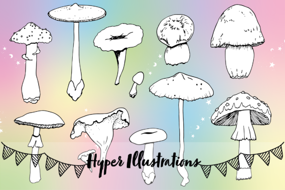 Download Natural Mushrooms Coloring Stickers KDP - Stickers Collection