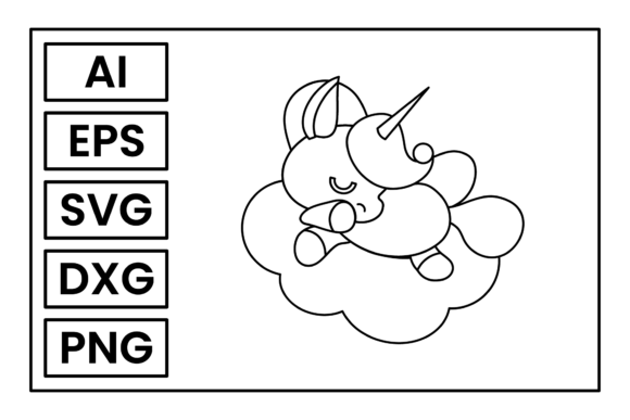Download Unicorn Coloring Page Graphic Art Cute - Graphic Collection