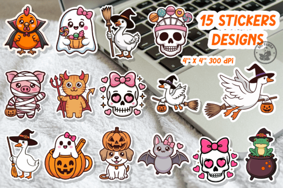 Download Halloween Coquette Stickers Ghost Bundle - Stickers Collection