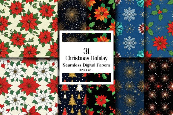 Download Christmas Holiday Digital Paper - Premium Resources