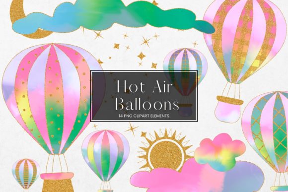Download Rainbow Hot Air Balloon Clip Art - Balloon Collection