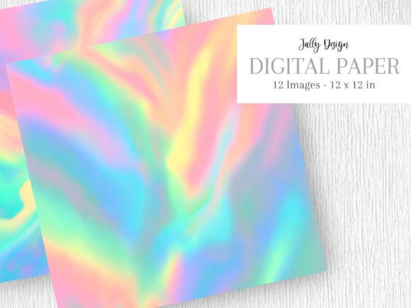 Download Holographic Watercolor Digital Paper - Graphic Collection