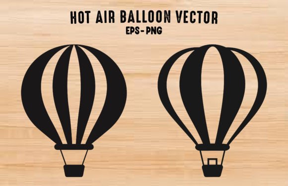 Download Hot Air Balloon Vector Black Silhouettes - Balloon Collection