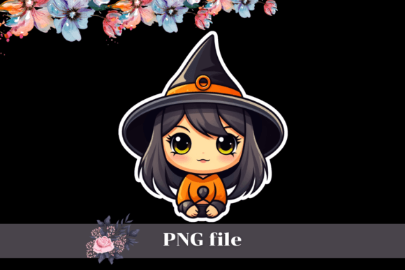 Download Cute Halloween Witch Stickers 2, Png - Stickers Collection