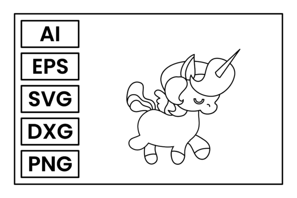 Download Unicorn Coloring Page Graphic Art Vector - Graphic Collection