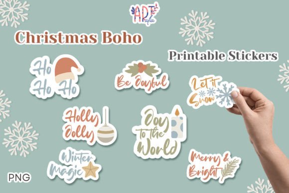 Download Christmas Boho Stickers - Stickers Collection