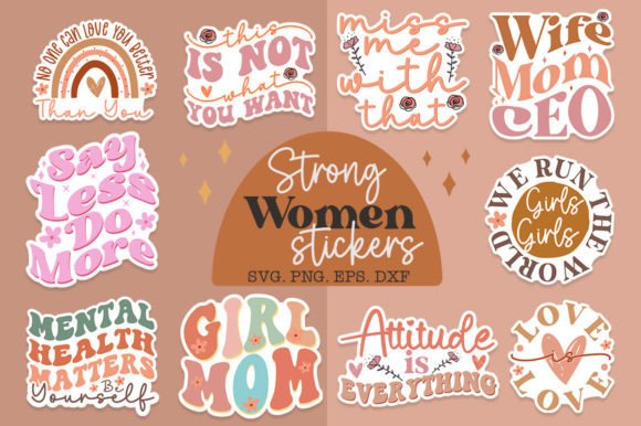 Download Strong Women Stickers. Boho Stickers - Stickers Collection