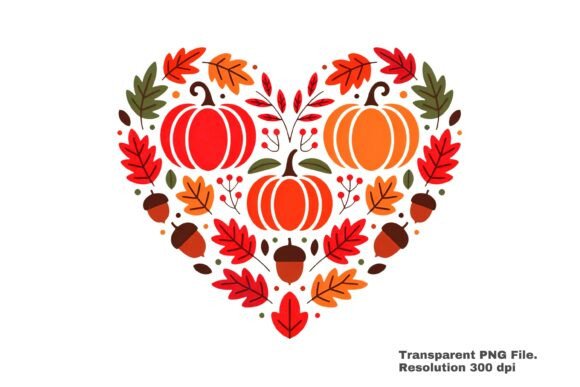 Download Fall Pumpkin Heart Autumn Graphic PNG - Graphic Collection